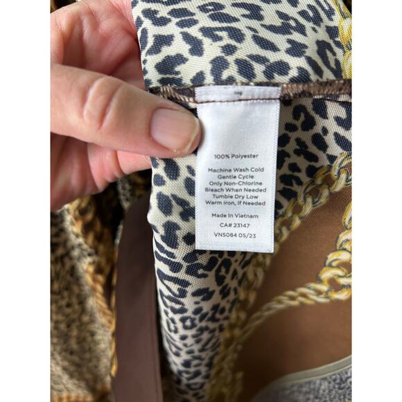 Talbots Animal Print & Chains Dress Earth Tones Size 6‎ - Picture 8 of 9